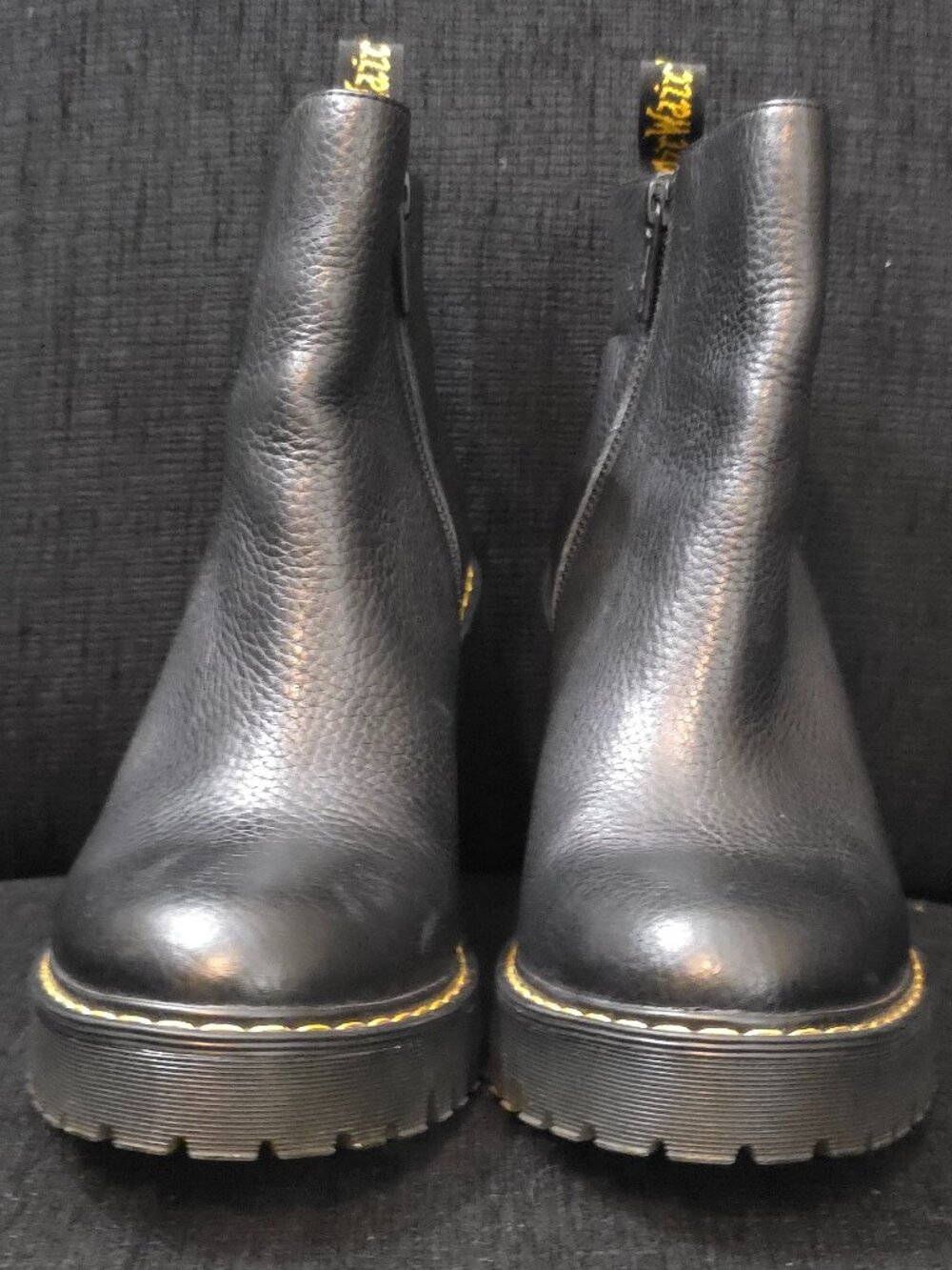 Dr. Martens Magdalena Black Leather High Heeled Ankle Zipp Boots -Womans' Size 9 - Picture 2 of 10